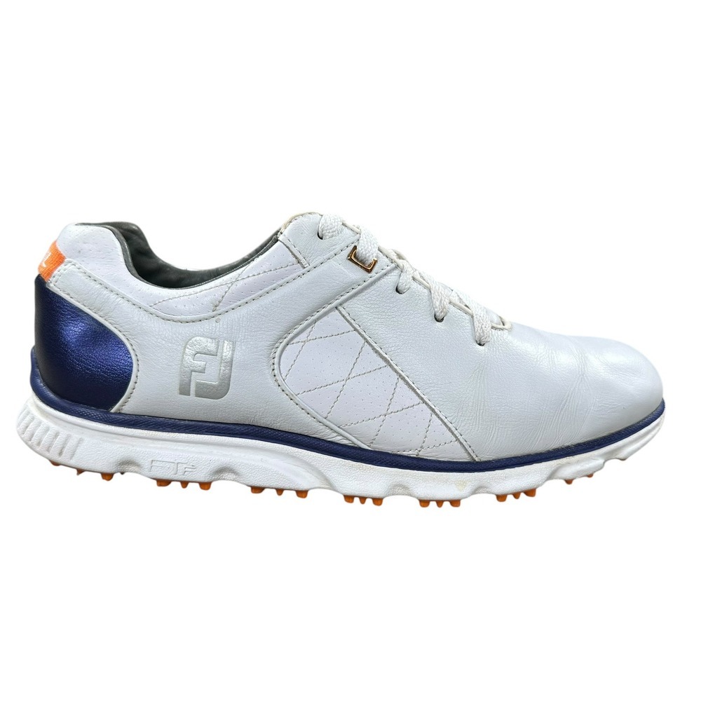 Footjoy Golf Shoes 8.5 M White Leather‎ Pro SL Spikeless Athletic 53533